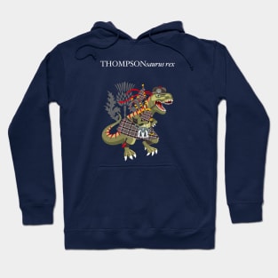 Clanosaurus Rex THOMPSONsaurus rex Thompson Family clan plaid Tartan Hoodie